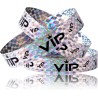 Pulseiras VIP com prata holográfica para gestão de público - 500un