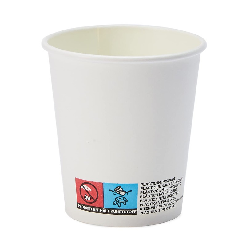 Copos Cartão para bebidas quentes (207mL - 150 unidades, branco)