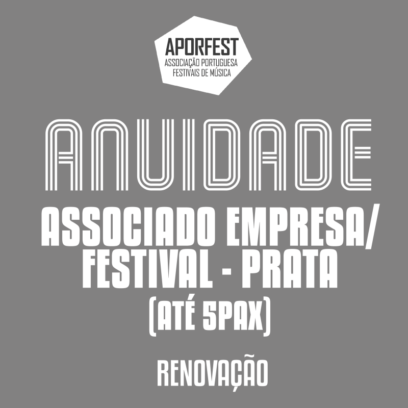 Anuidade - Associado Empresa/Festival - prata (até 5pax) [RENOVAÇÃO]